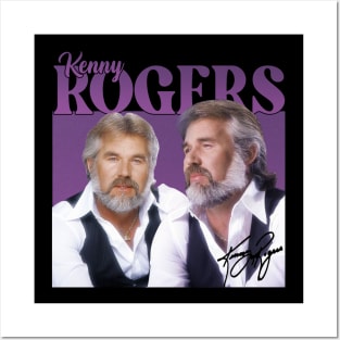 Kenny Rogers // 80s Vintage Purple Style // Posters and Art